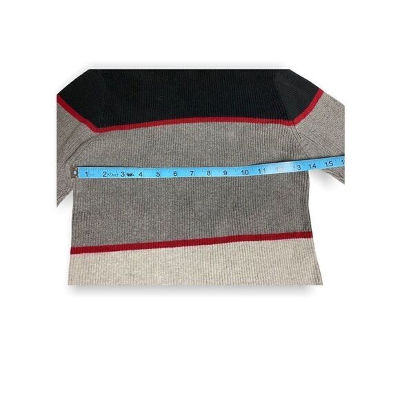 Gap Sweater Women’s Medium Size M Gray Black Long Sleeve Turtleneck Pullover - Picture 4 of 5